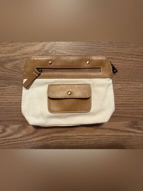 Chloé Cream Canvas Cosmetic Pouch